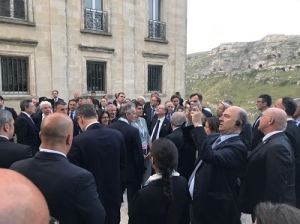 Visita della delegazione del G7 a Matera. Il sidnaco: "Sfida vinta da Matera e dai materani"
