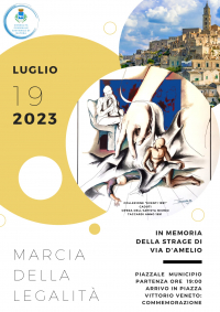 Il 19 Luglio a Matera la "Marcia della legalit&agrave;"